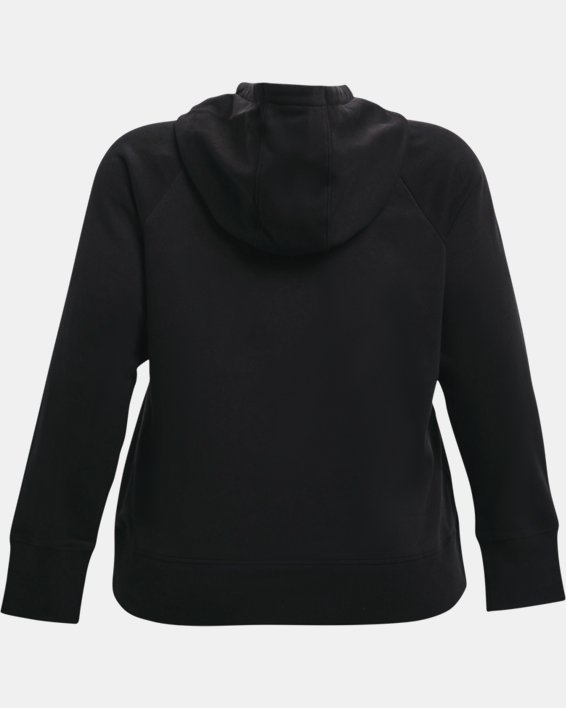 Sweat à capuche avec logo UA Rival Fleece pour femmes, Black, pdpMainDesktop image number 5